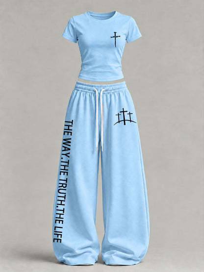 Women's 'The Way The Truth The Life' Printed Casual Set