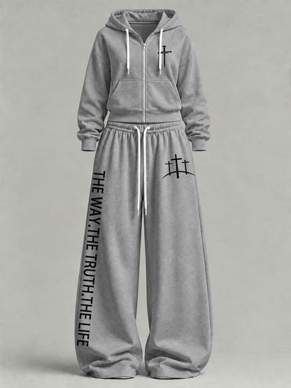 Women's 'The Way The Truth The Life' Printed Casual Set