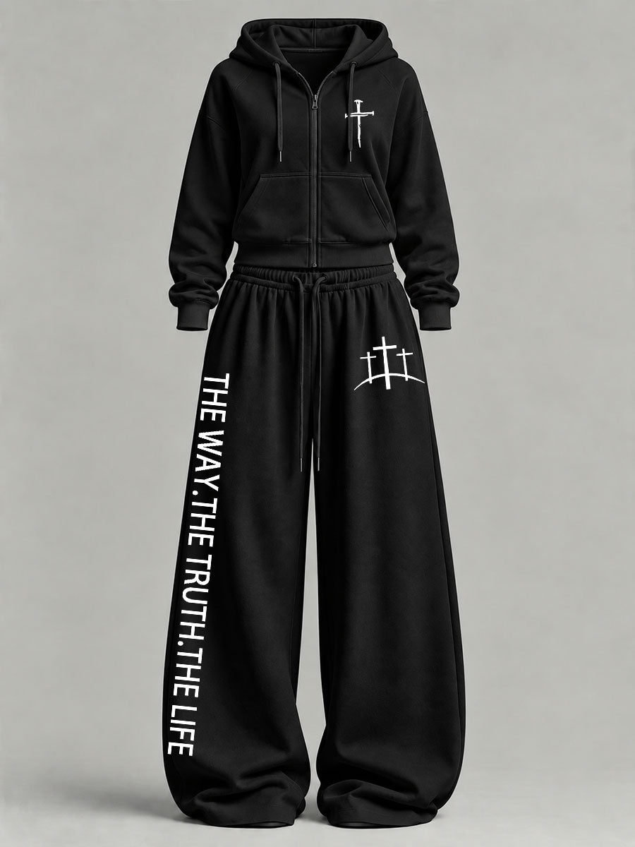 Women's 'The Way The Truth The Life' Printed Casual Set
