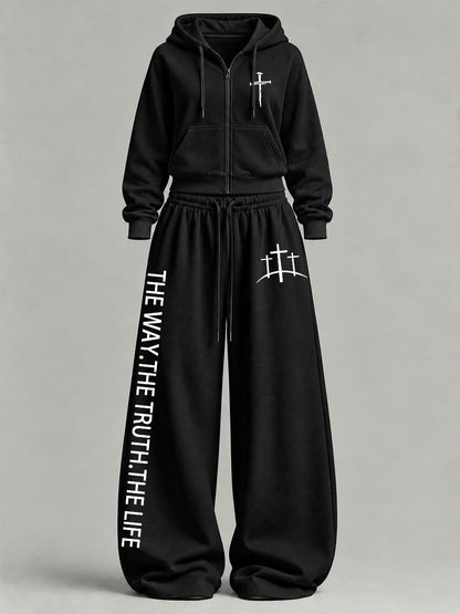 Women's 'The Way The Truth The Life' Printed Casual Set