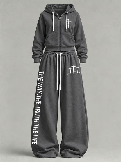 Women's 'The Way The Truth The Life' Printed Casual Set