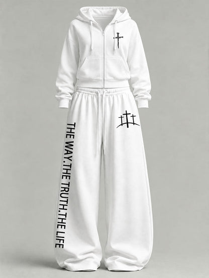 Women's 'The Way The Truth The Life' Printed Casual Set