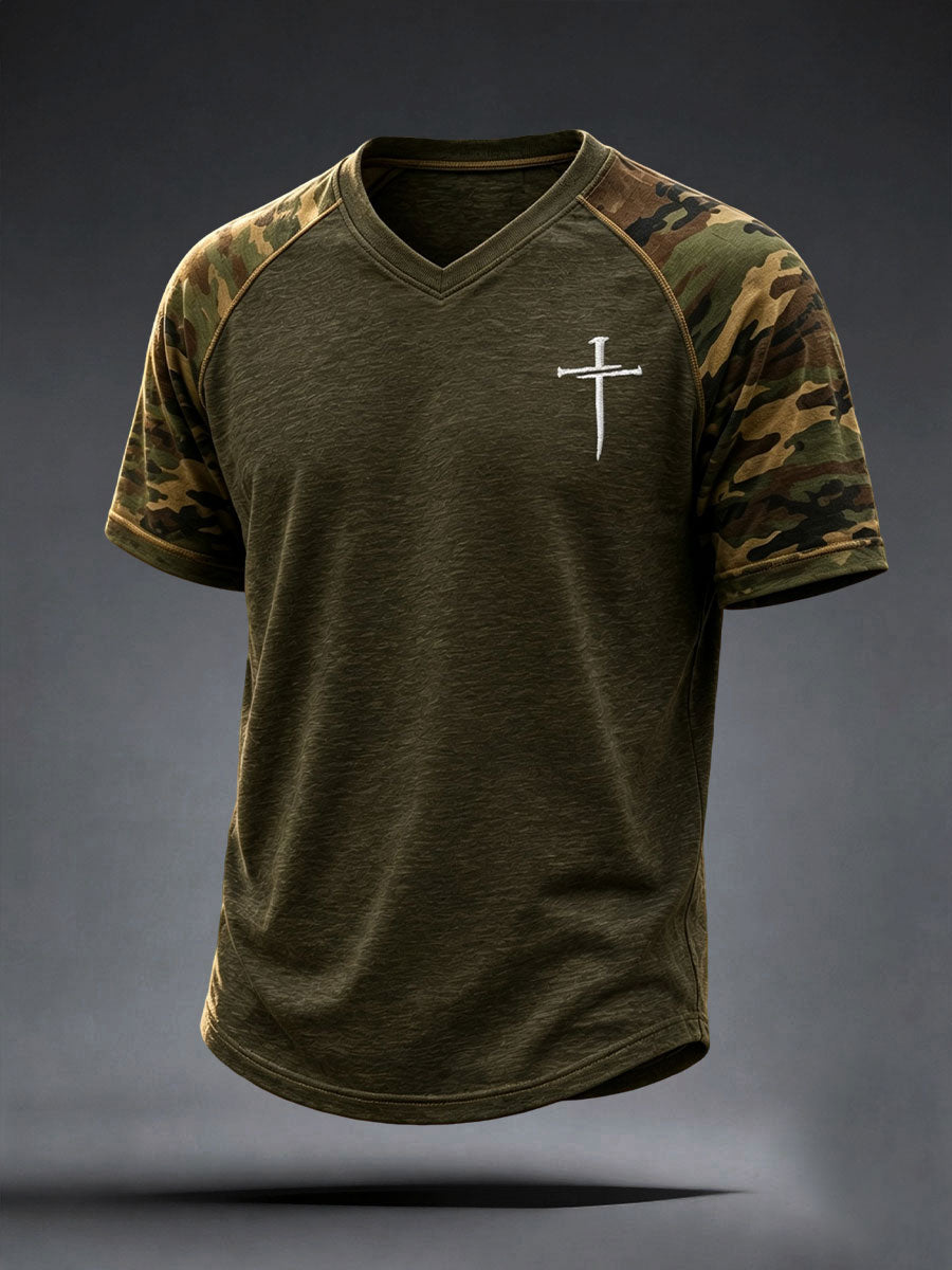 Men's Faith Cross Camo Art T-Shirt