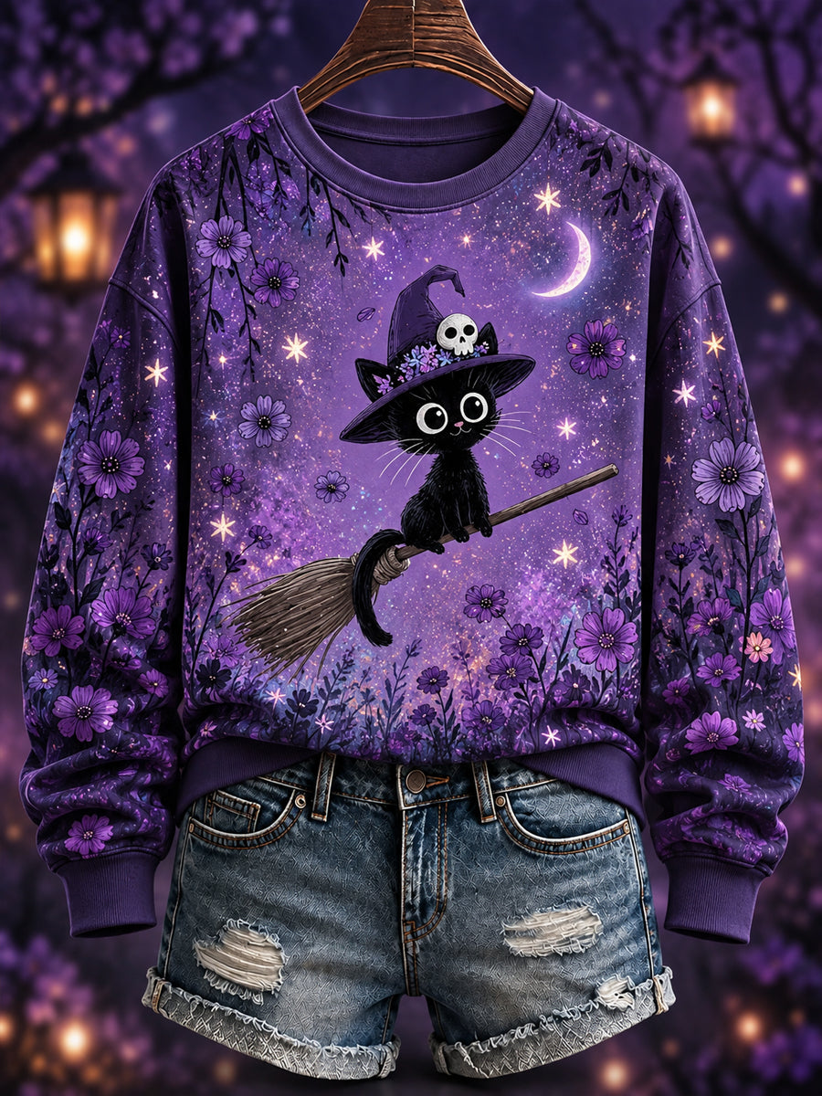Women's Halloween Print Casual Sweatshirt