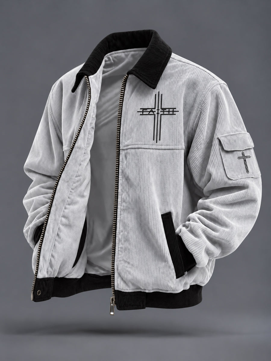 Men's Faith Print Casual Jacket