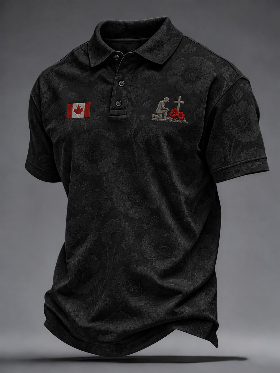 Men's Canada Remembrance Day Print Casual Top