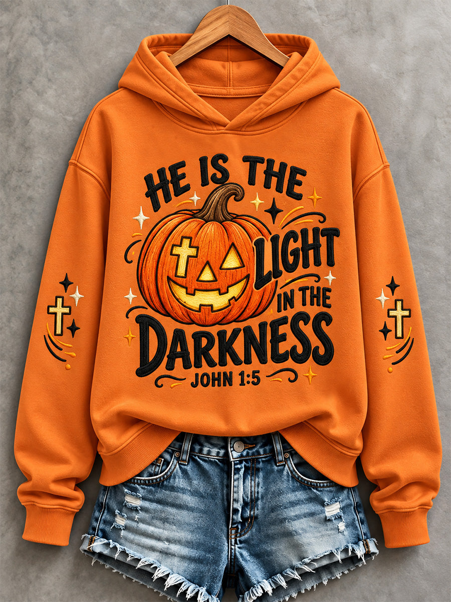 Women's He Is The Light In The Darkness Print Sweatshirt