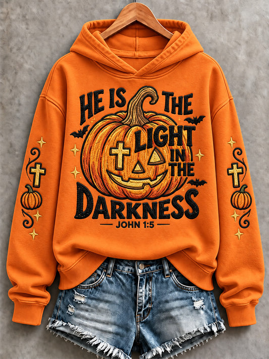 Women's He Is The Light In The Darkness Print Sweatshirt