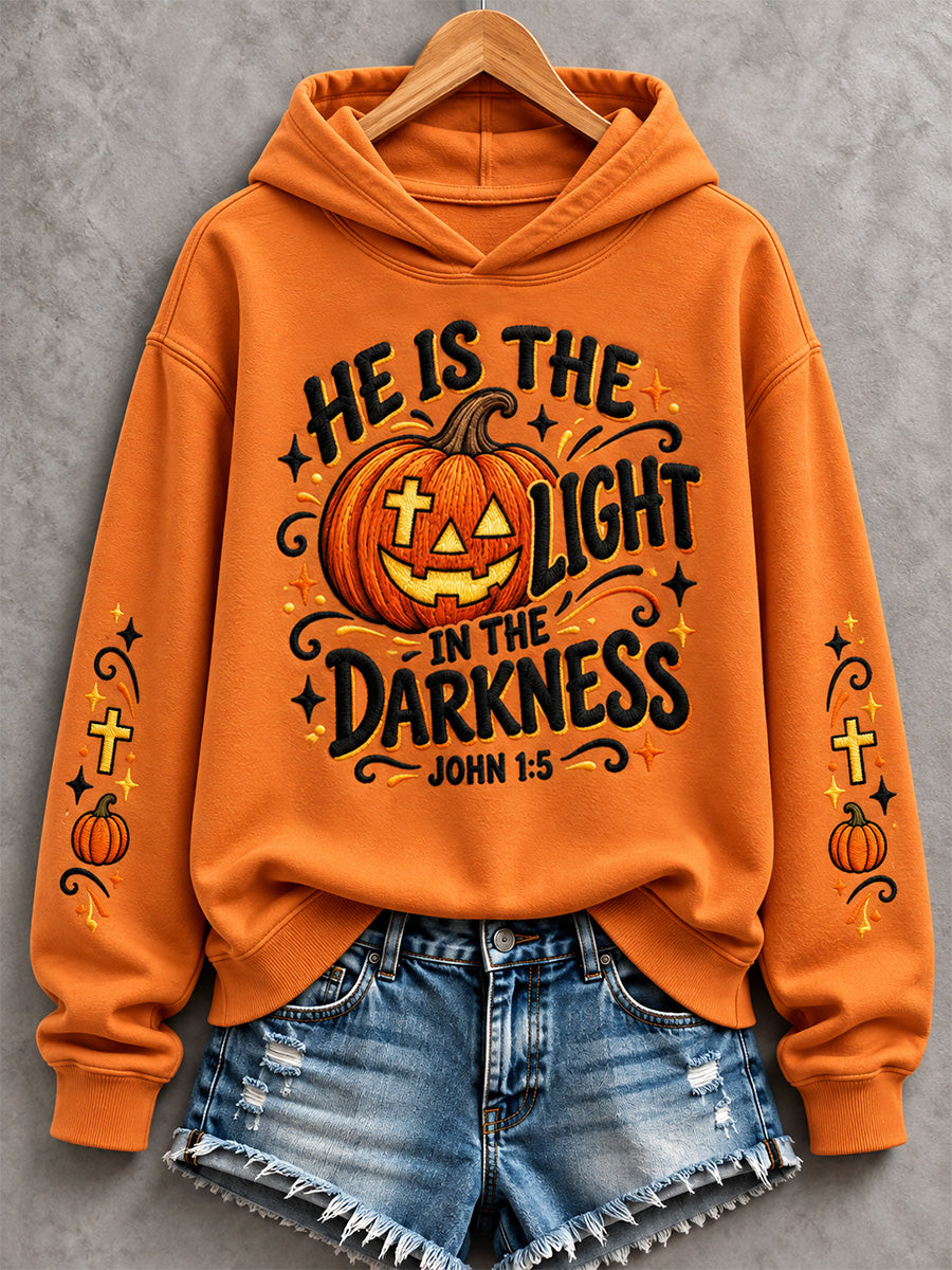 Women's He Is The Light In The Darkness Print Sweatshirt