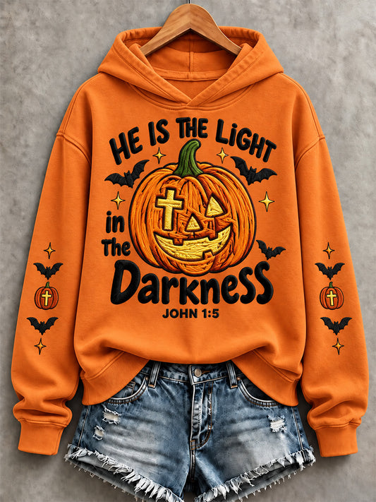 Women's He Is The Light In The Darkness Print Sweatshirt