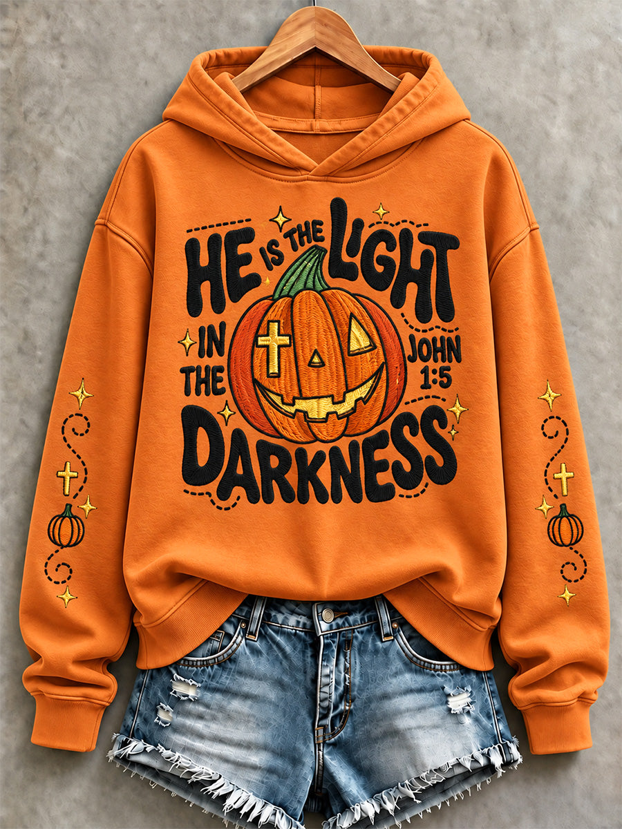 Women's He Is The Light In The Darkness Print Sweatshirt