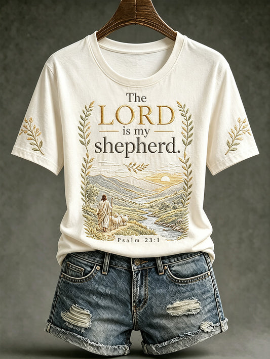 Women's Faith-Themed Pattern Printed Causal short-sleeved T-shirt