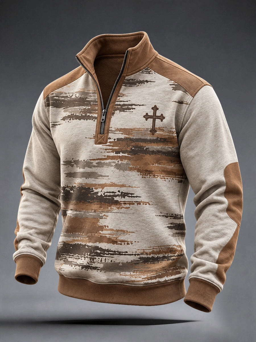 Men's Christian Art Cross Sweatshirt