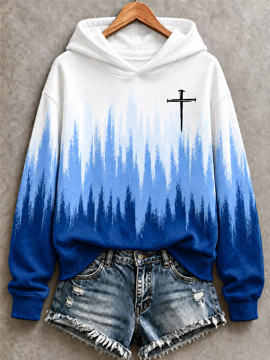 Women's Christian Art Cross Hoodie
