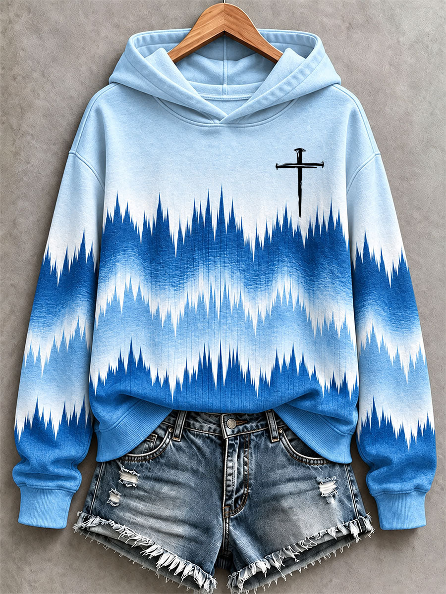 Women's Christian Art Cross Hoodie