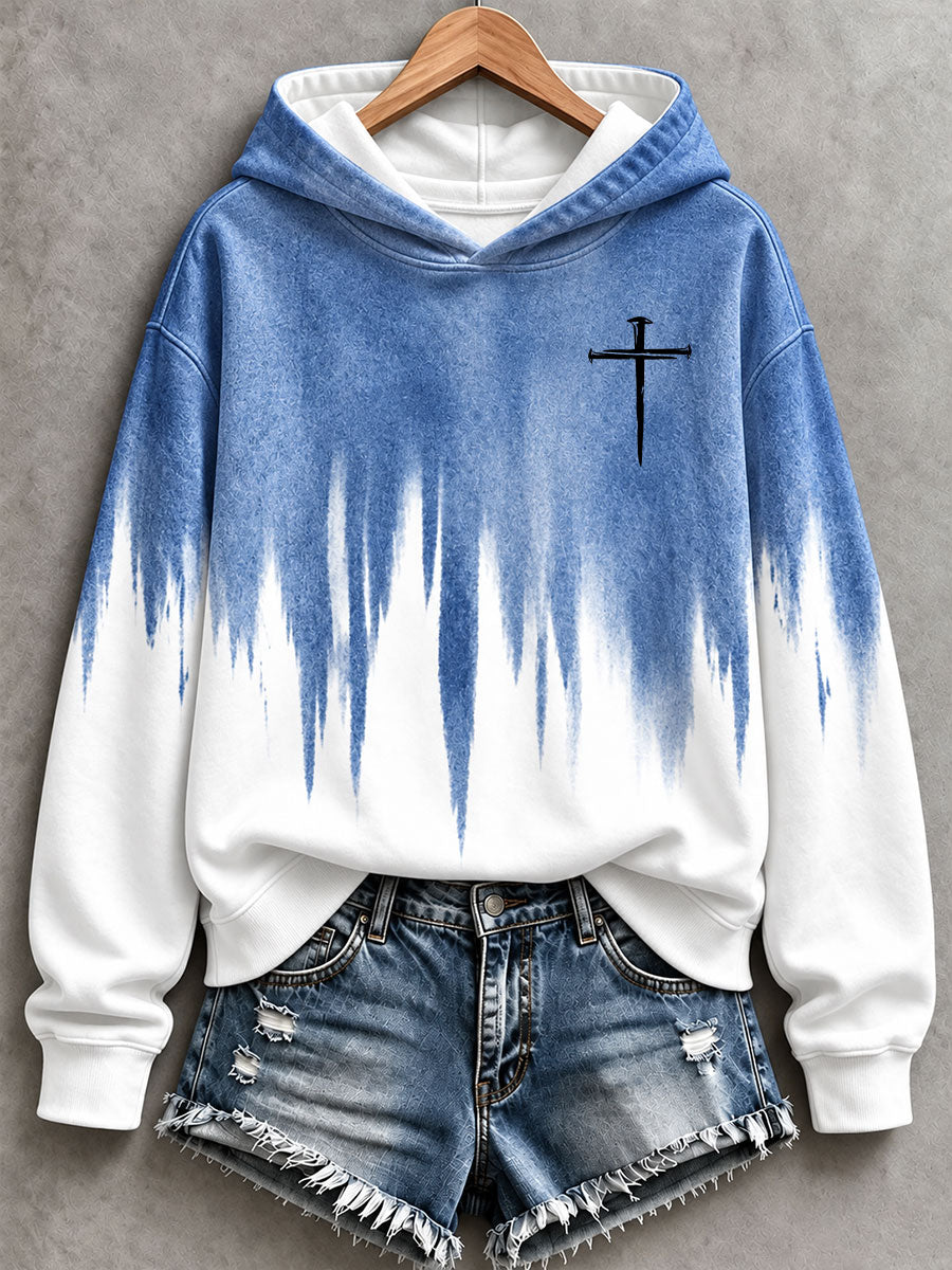 Women's Christian Art Cross Hoodie