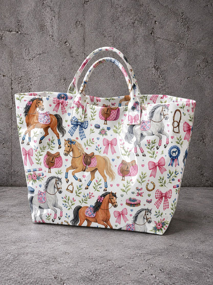 Women's Horse-Print Tote Bag