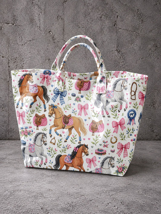 Women's Horse-Print Tote Bag