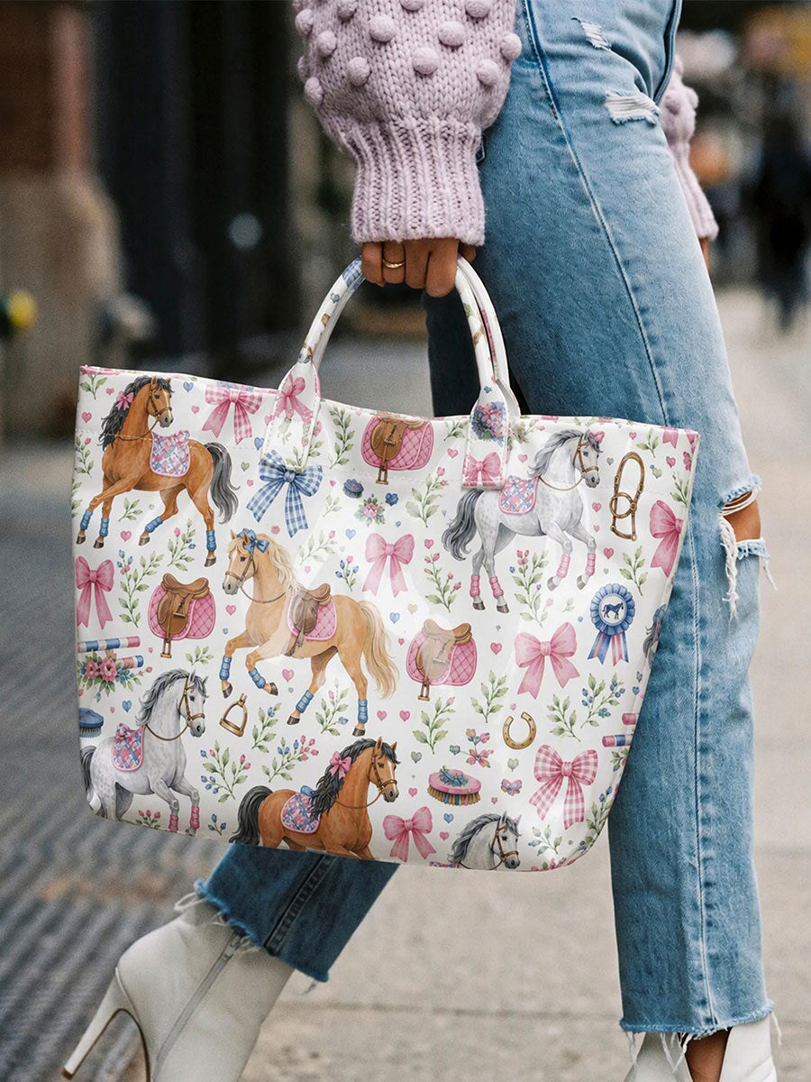 Women's Horse-Print Tote Bag