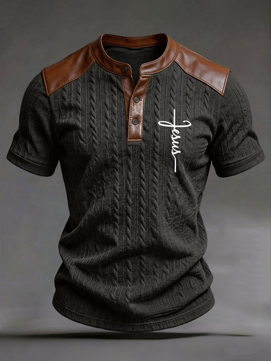 Men's Cross Print Casual T-Shirt