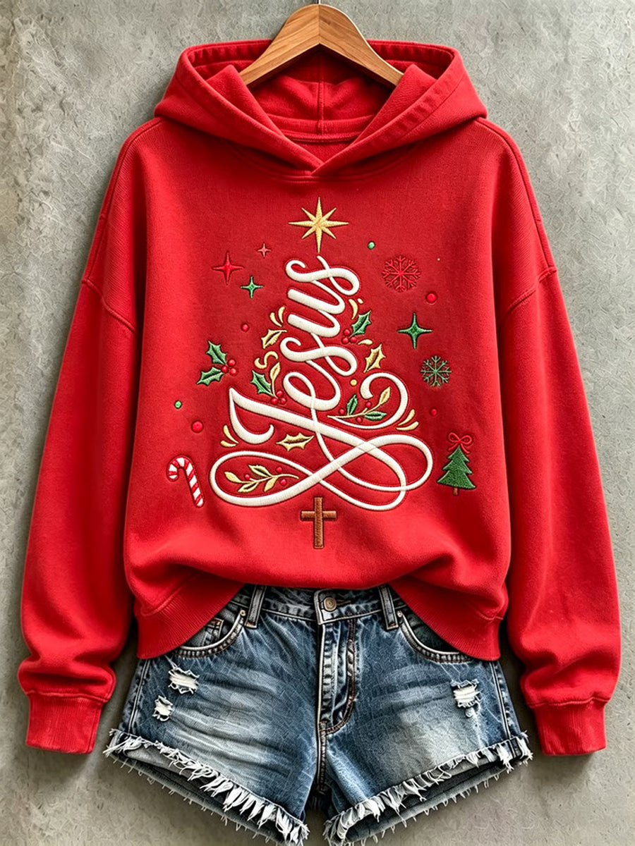 Women's Christmas Print Casual Hoodie