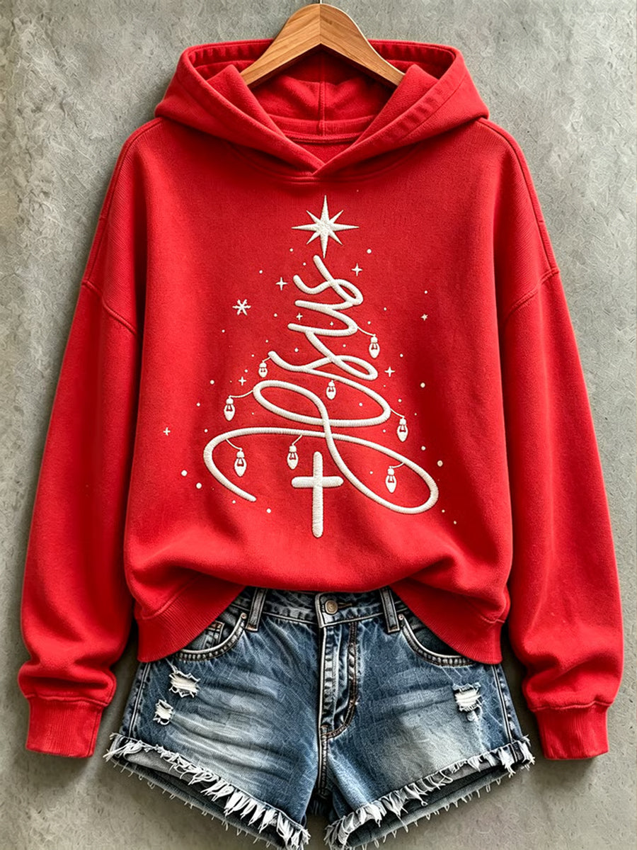 Women's Christmas Print Casual Hoodie