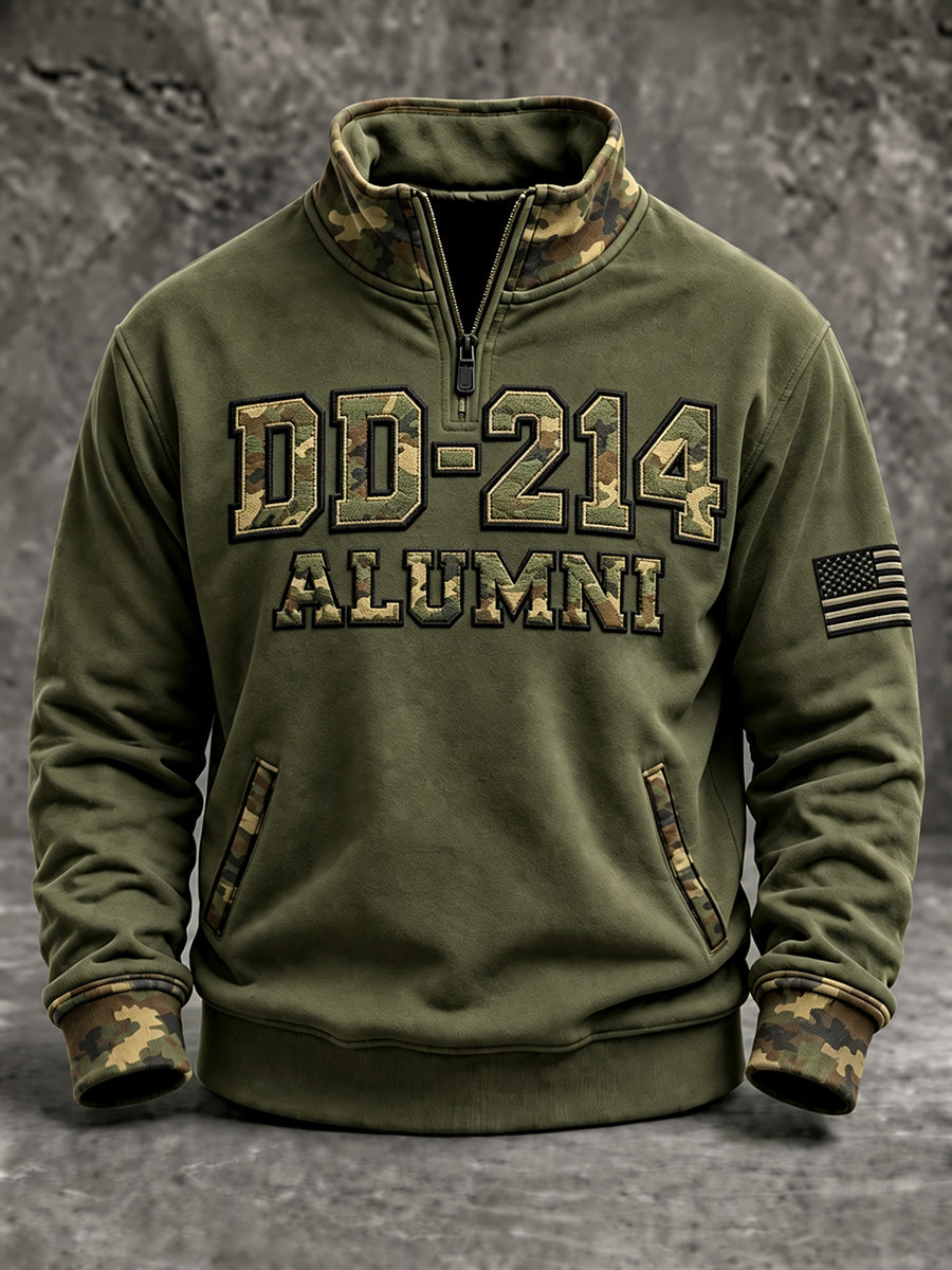 Men's Casual Veterans Day Print Sweatshirt