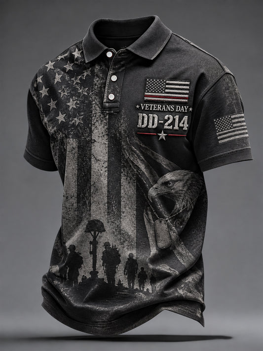 Men's VETERANS DAY Print Casual Top