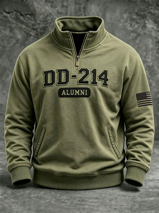 Men's DD-214 Alumni Print Zip-Up Hoodie