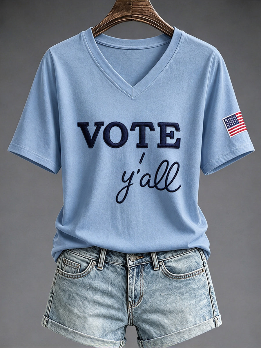 Women's VOTE Print Casual T-shirt