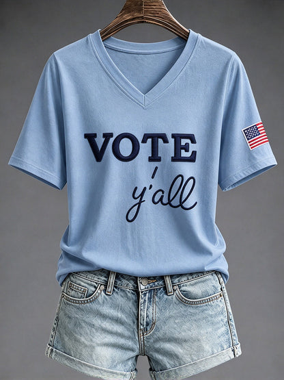 Women's VOTE Print Casual T-shirt
