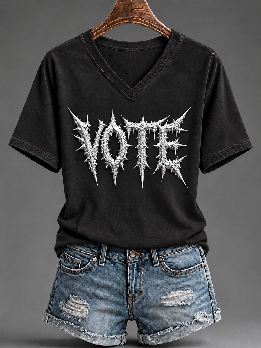 Women's Vote Print Casual Short-Sleeved T-Shirt