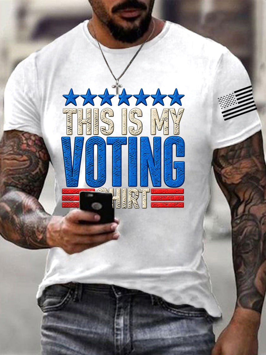 Men's This Is My Voting Shirt Casual Tee
