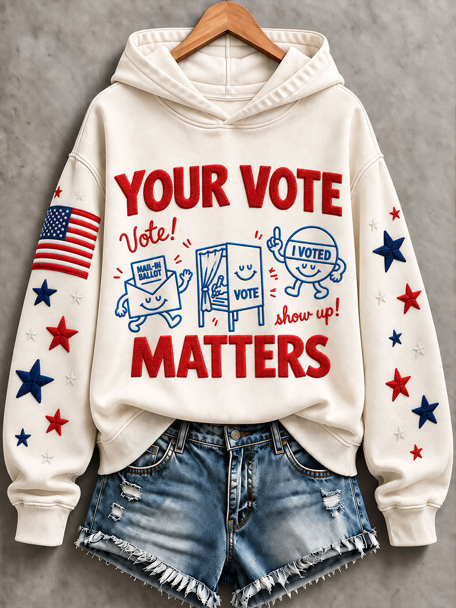 Women's "Vote" Graphic Casual Sweatshirt