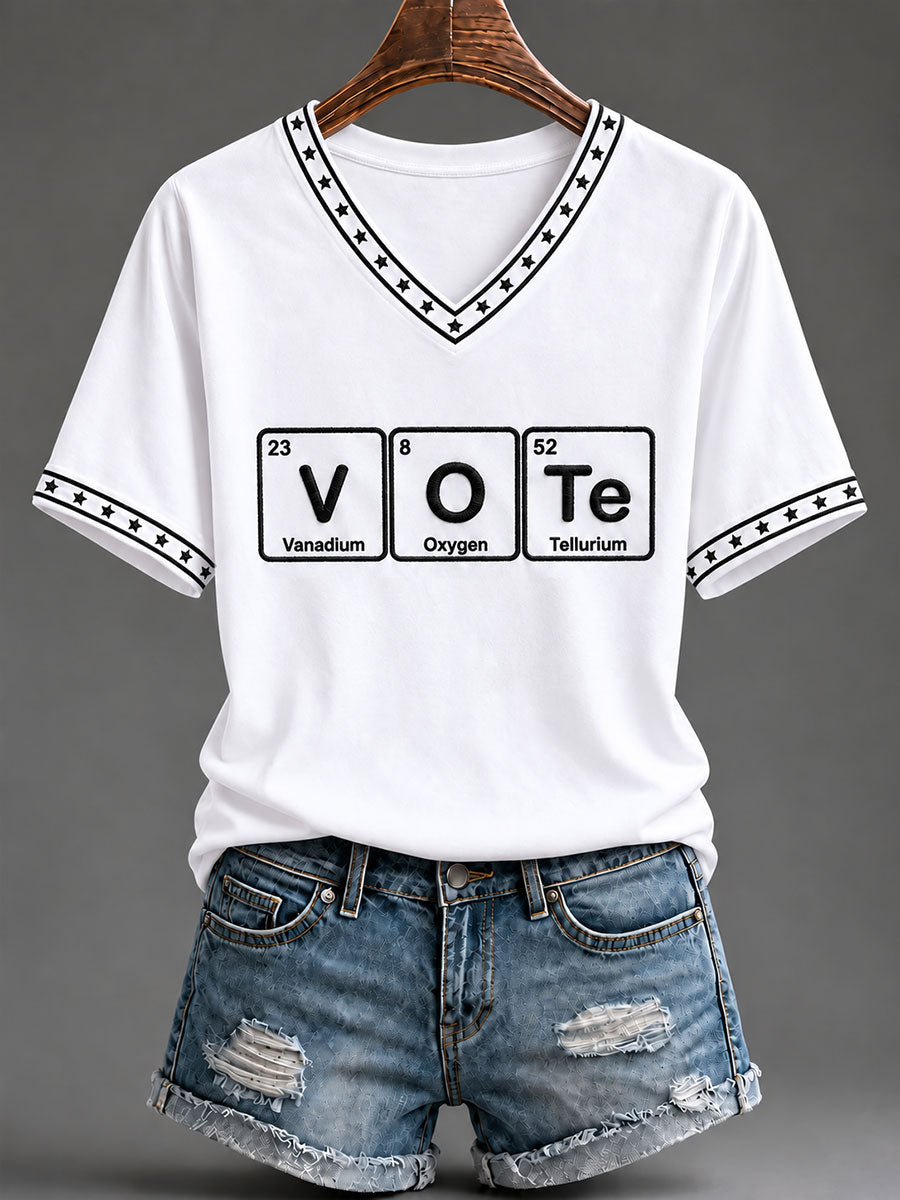 Women's Vote Print Casual Short-Sleeved T-Shirt