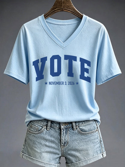 Women's VOTE Print Casual T-shirt