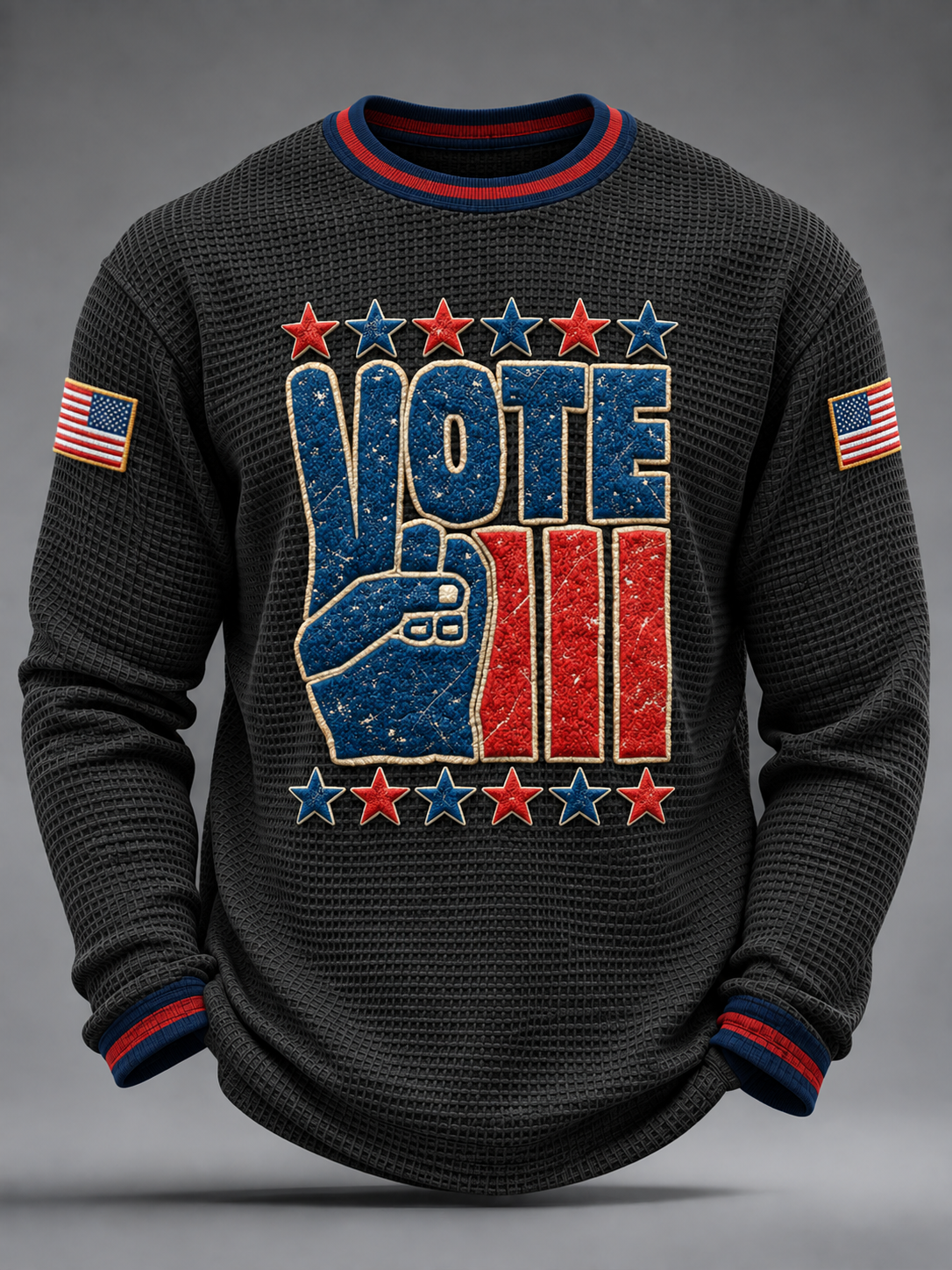 Men's VOTE Waffle Long Sleeve T-Shirt