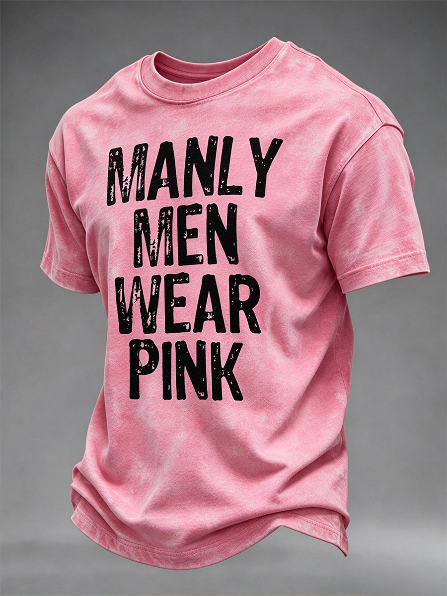 Men's Breast Cancer Awareness Real Men Wear Pink T-Shirt