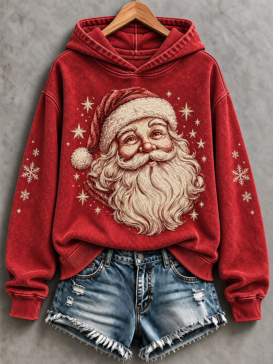 Women's Christmas Santa Print Sweatshirt