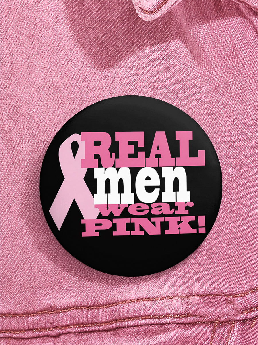 Breast Cancer Awareness Real Men Wear Pink Brooches