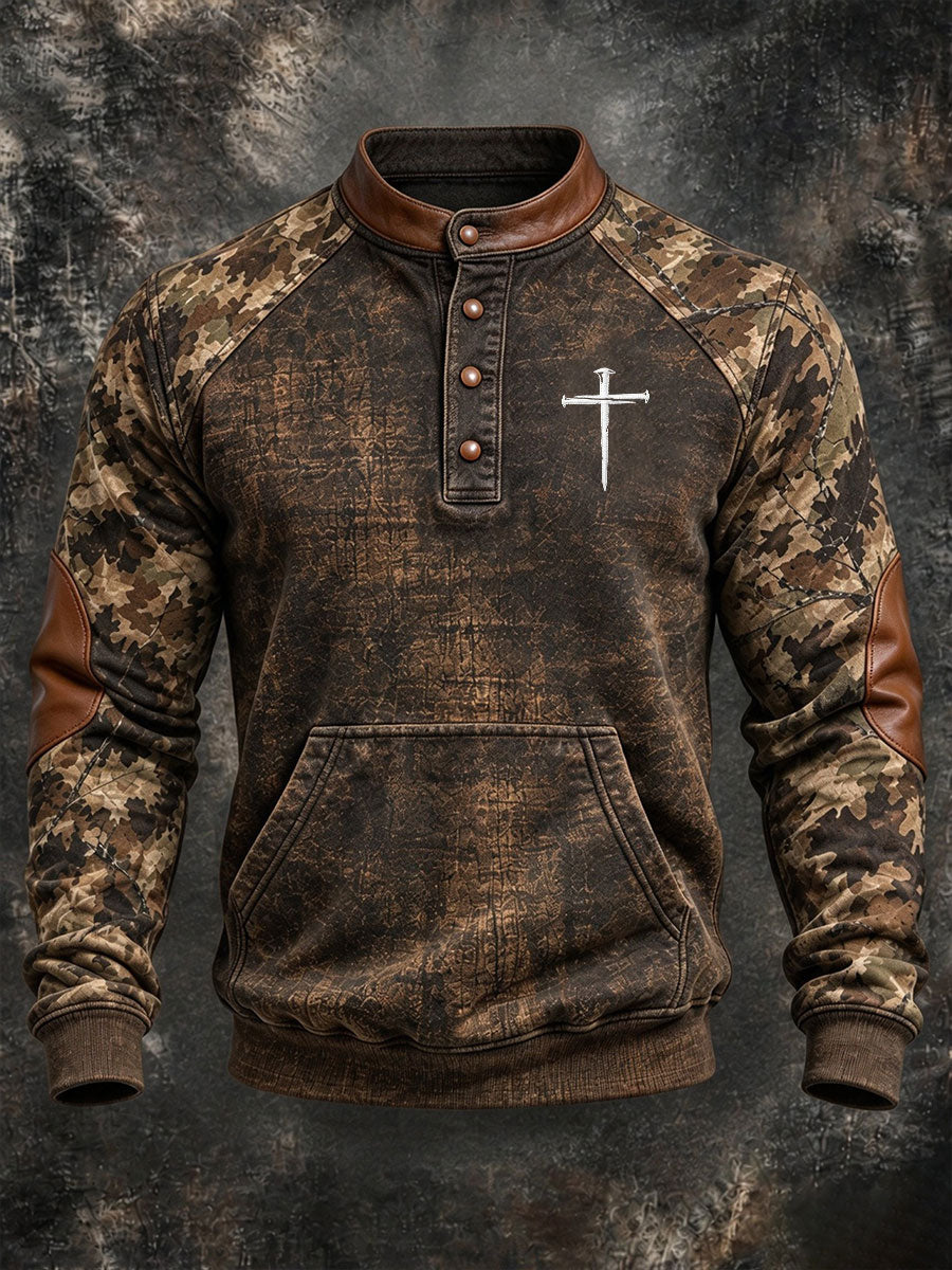 Men's Christian Art Cross Sweatshirt