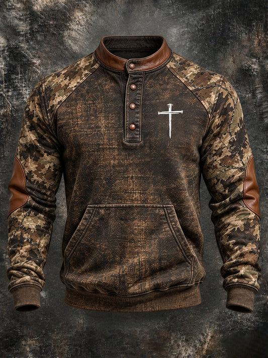Men's Christian Art Cross Sweatshirt