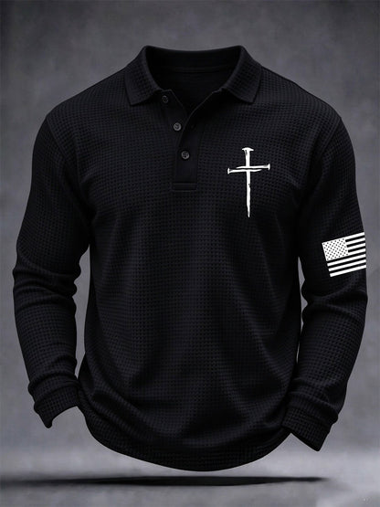Men's Christian Art Cross Waffle Top