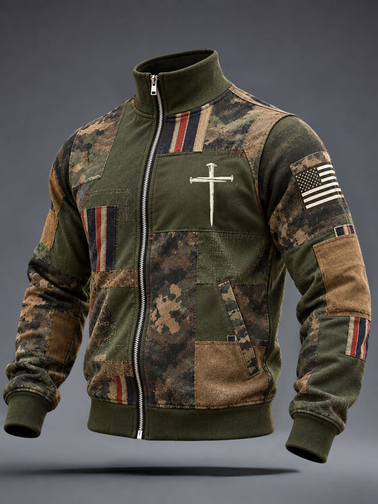 Men's Patchwork Art Cross Jacket