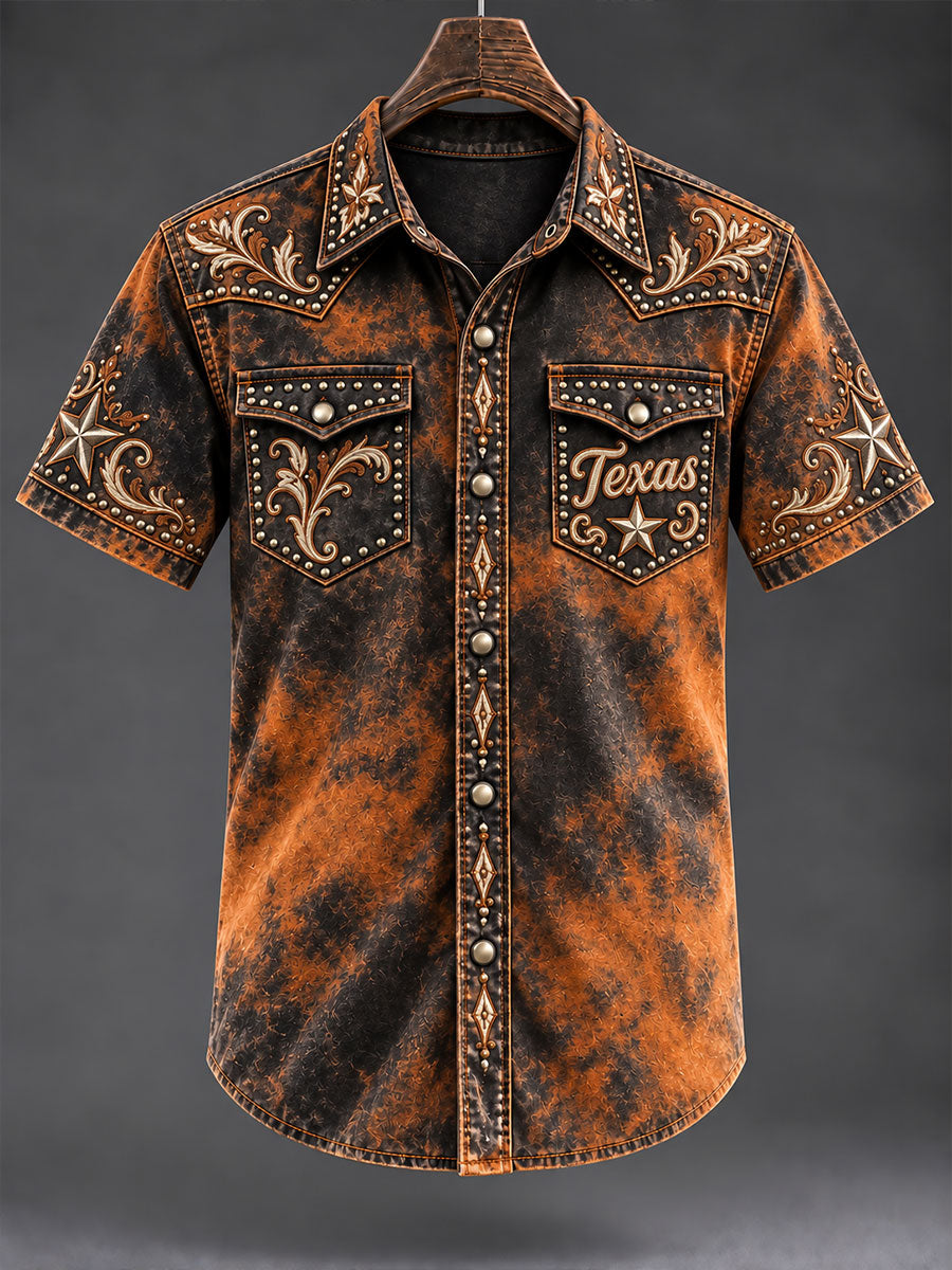 Men's Football Game Day Print Casual Shirt