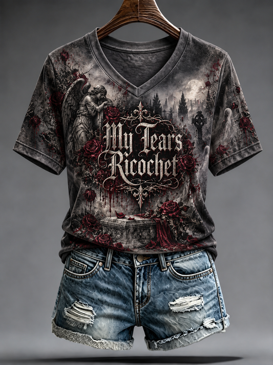 Women's Music Lover Printed short-sleeved T-shirt