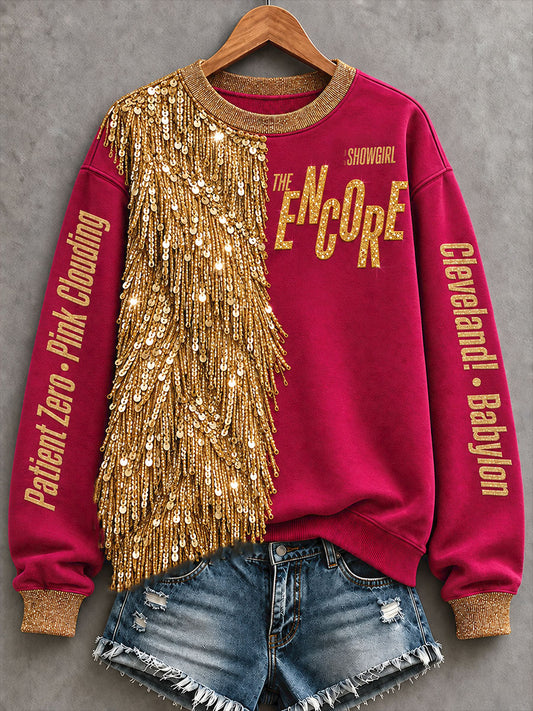 Women's Music Lover Art Printed Sweatshirt