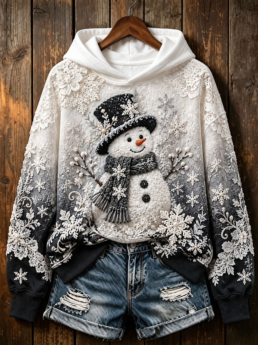 Women's Christmas Winter Snowman Regular Sweatshirt