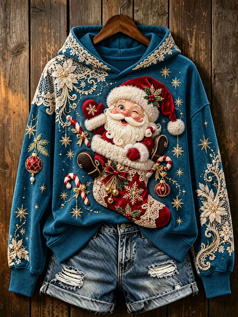 Women's Christmas Winter Santa Claus Regular Sweatshirt