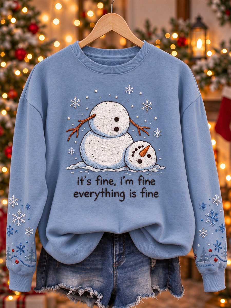 Women's Fun Christmas printed Regular Sweatshirt